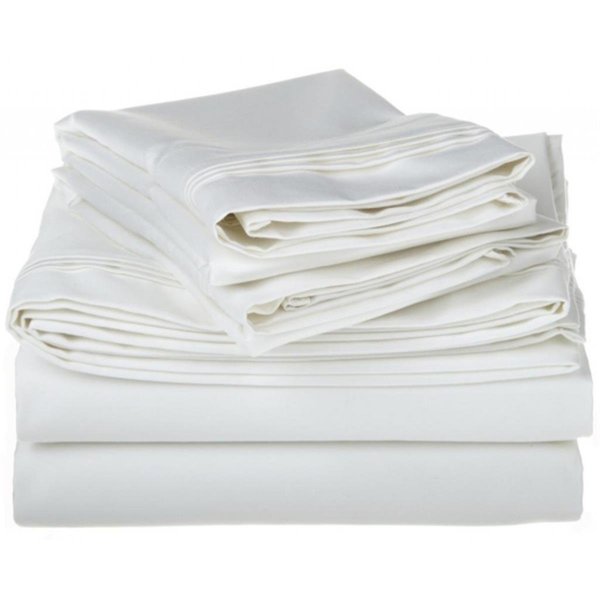 Superior  Egyptian Cotton 1000 Thread Count Solid Sheet Set  Queen-White 1000QNSH SLWH